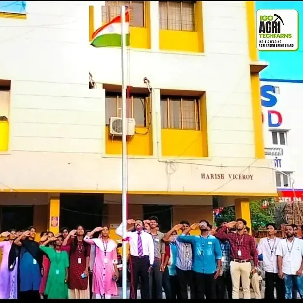 Celebrating 77th Independence Day with Pride: Flag Hosting at IGO Agritechfarms